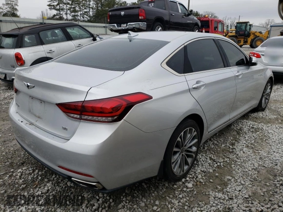 2017 Genesis G80 3.8L with VIN KMHGN4JE4HU172064, listed as a Copart auction lot 81132543 with 126,750 mi miles and Salvage Title. Bid and sale history available at carsss.com. Image 3.