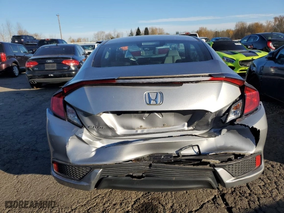 2018 Honda Civic Coupe LX with VIN 2HGFC4B53JH305007, listed as a Copart auction lot 82922414 with 75,387 mi miles and Salvage Title. Bid and sale history available at carsss.com. Image 6.