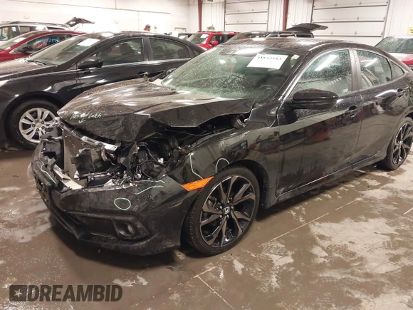 2020 Honda Civic Sedan Sport with VIN 2HGFC2F83LH569159, listed as a IAAI auction lot 41833183 with 97,100 mi miles. Bid and sale history available at carsss.com. Image 19.