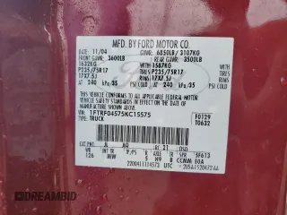 2005 Ford F-150 XLT with VIN 1FTRF04575KC15575, listed as a Copart auction lot 88153045 with 99,896 mi miles and Salvage Title. Bid and sale history available at carsss.com. Image 12.
