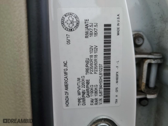 2017 Acura RDX w/Technology Pkg with VIN 5J8TB4H50HL810237, listed as a Copart auction lot 50445035 with 141,318 mi miles and Salvage Title. Bid and sale history available at carsss.com. Image 14.