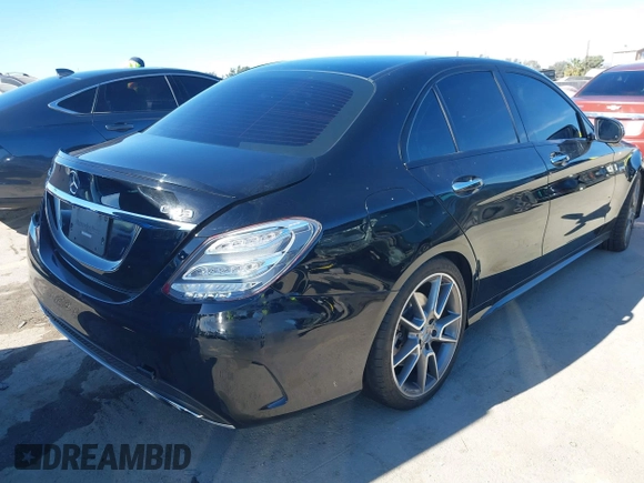2018 Mercedes-Benz C 43 AMG with VIN 55SWF6EB8JU255227, listed as a IAAI auction lot 41383166 with 65,402 mi miles and . Bid and sale history available at carsss.com. Image 4.
