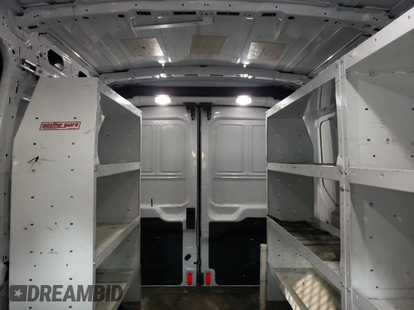 2019 Ford Transit with VIN 1FTYE1CM7KKA68876, listed as a Copart auction lot 55595075 with 90,838 mi miles and Salvage title. Bid and sale history available at DreamBid. Image 10.