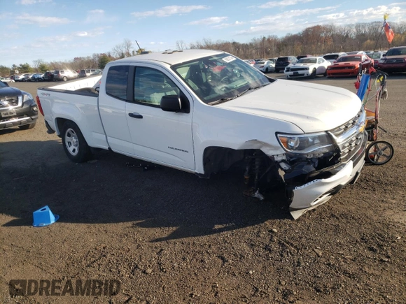 2021 Chevrolet Colorado 4WD Work Truck with VIN 1GCHTBEA5M1103891, listed as a Copart auction lot 80831594 with 43,184 mi miles and Salvage Title. Bid and sale history available at carsss.com. Image 4.