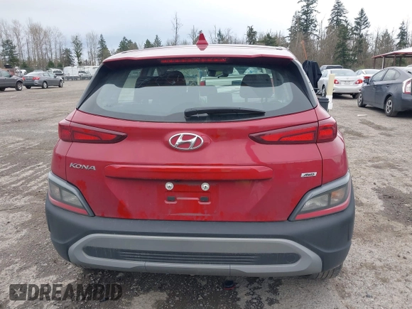 2022 Hyundai Kona SE with VIN KM8K2CAB0NU868211, listed as a IAAI auction lot 41901790 with 37,589 mi miles. Bid and sale history available at carsss.com. Image 17.