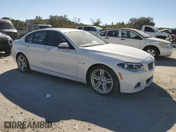 2015 BMW 5 Series 535i with VIN WBA5B1C58FD918932, listed as a Copart auction lot 47470515 with 160,506 mi miles and Salvage Title. Bid and sale history available at carsss.com. Image 4.
