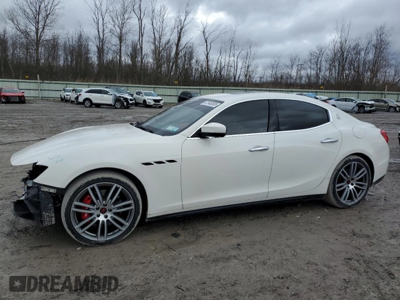 2017 Maserati Ghibli S Q4 with VIN ZAM57RTS4H1232007, listed as a Copart auction lot 47345505 with 93,978 mi miles and Salvage title. Bid and sale history available at DreamBid. Image 1.