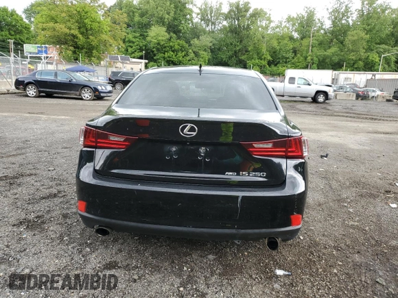 2015 Lexus IS 250 with VIN JTHCF1D29F5015698, listed as a Copart auction lot 58355495 with 127,007 mi miles and Salvage title. Bid and sale history available at DreamBid. Image 6.