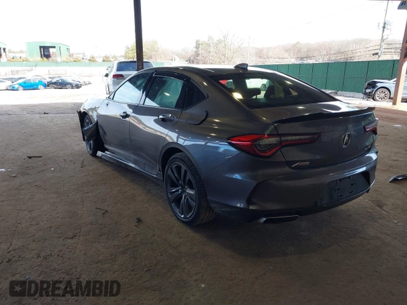 2022 Acura TLX w/A-Spec Package with VIN 19UUB6F51NA001968, listed as a IAAI auction lot 41797078 with 35,765 mi miles and . Bid and sale history available at DreamBid. Image 3.