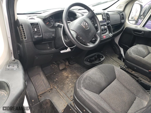 2019 Ram ProMaster Cargo Van with VIN 3C6TRVBG3KE548019, listed as a Copart auction lot 46722215 with 125,332 mi miles and Salvage Title. Bid and sale history available at carsss.com. Image 8.