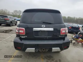 2017 Nissan Armada Platinum with VIN JN8AY2NE0H9708225, listed as a Copart auction lot 52228115 with 133,320 mi miles and Salvage Title. Bid and sale history available at carsss.com. Image 6.