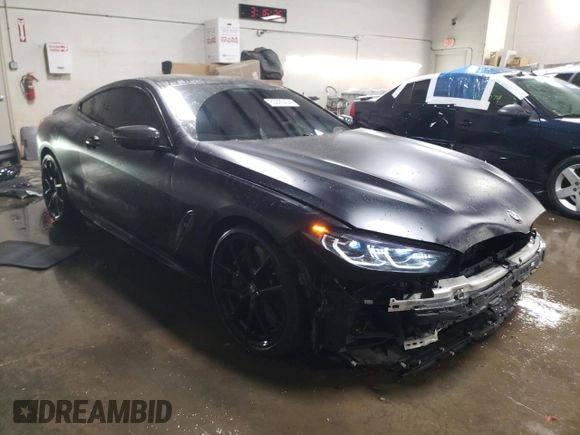 2019 BMW 8 Series M850i xDrive with VIN WBABC4C50KBU95710, listed as a Copart auction lot 85099404 with 58,463 mi miles and Salvage title. Bid and sale history available at DreamBid. Image 4.