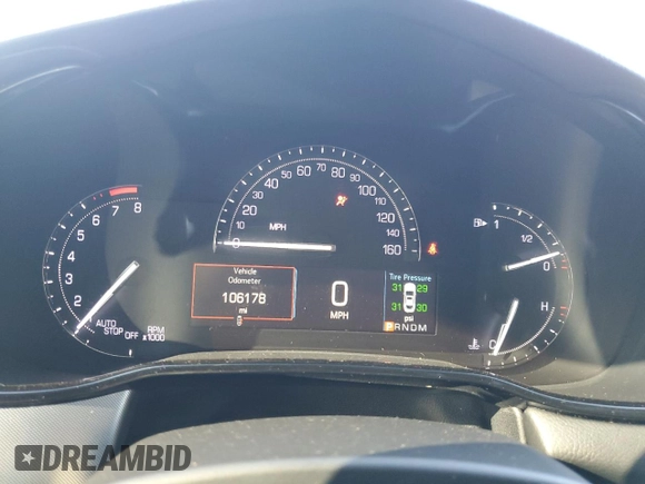 2019 Cadillac CTS Luxury RWD with VIN 1G6AR5SX5K0119556, listed as a Copart auction lot 41816255 with 106,178 mi miles and Salvage Title. Bid and sale history available at DreamBid. Image 9.