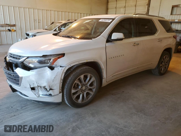 2020 Chevrolet Traverse Premier with VIN 1GNERKKWXLJ301714, listed as a Copart auction lot 50269755 with 83,372 mi miles and Salvage title. Bid and sale history available at DreamBid. Image 1.