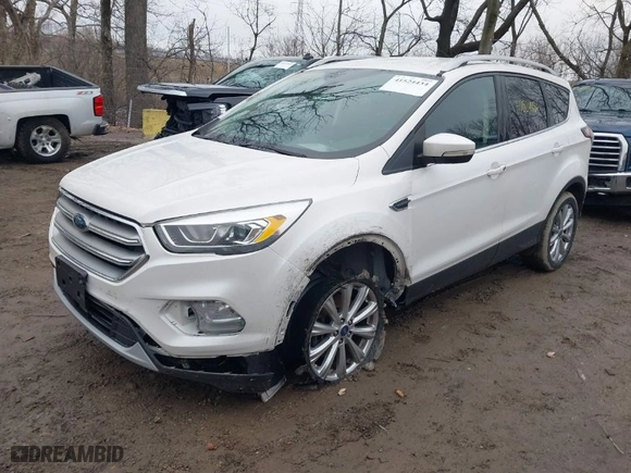 2017 Ford Escape Titanium with VIN 1FMCU0J95HUB46652, listed as a IAAI auction lot 41524434 with 166,348 mi miles. Bid and sale history available at carsss.com. Image 2.