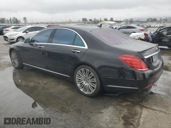 2015 Mercedes-Benz S 550 with VIN WDDUG8CB2FA130184, listed as a Copart auction lot 44603455 with 107,520 mi miles and Salvage Title. Bid and sale history available at carsss.com. Image 2.