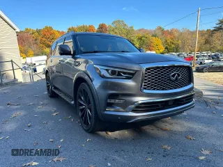 2021 Infiniti QX80 LUXE with VIN JN8AZ2AE2M9269252, listed as a Copart auction lot 77440534 with 126,348 mi miles and Clean Title. Bid and sale history available at carsss.com. Image 4.