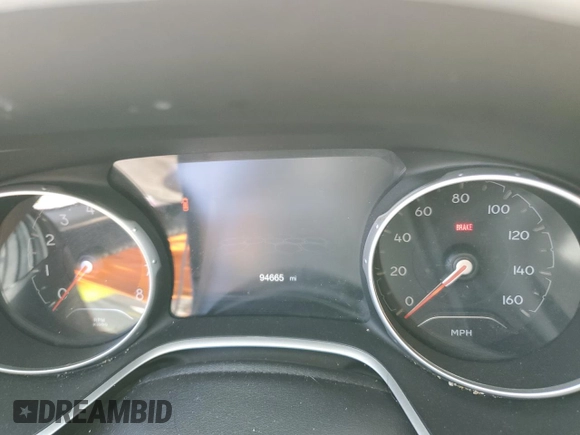 2018 Jeep Compass Latitude with VIN 3C4NJCBB7JT233848, listed as a Copart auction lot 56502715 with 94,665 mi miles and Salvage title. Bid and sale history available at DreamBid. Image 9.