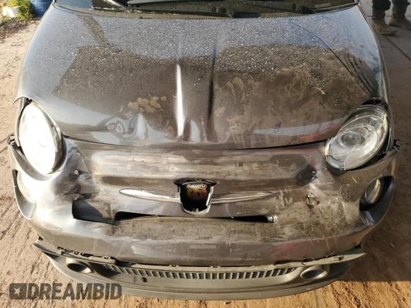 2015 FIAT 500 Abarth with VIN 3C3CFFFHXFT597430, listed as a Copart auction lot 55706425 with 67,026 mi miles and Salvage title. Bid and sale history available at DreamBid. Image 11.