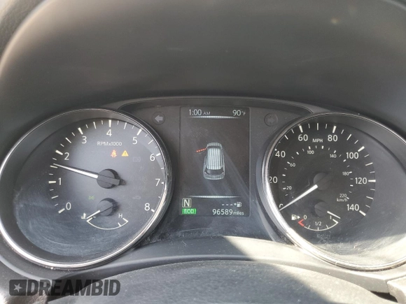 2017 Nissan Rogue S with VIN JN8AT2MV1HW019781, listed as a Copart auction lot 53243305 with 96,589 mi miles and Salvage Title. Bid and sale history available at carsss.com. Image 9.