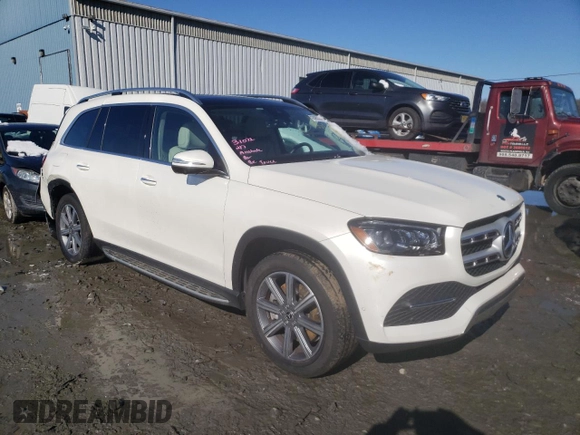 2022 Mercedes-Benz GLS 450 with VIN 4JGFF5KE9NA609048, listed as a Copart auction lot 42990394 with 32,539 mi miles and . Bid and sale history available at DreamBid. Image 4.
