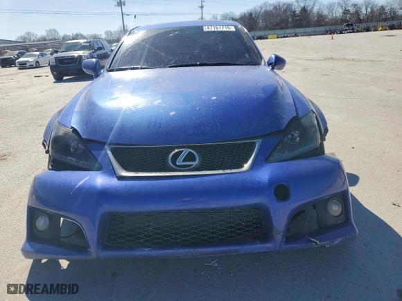 2008 Lexus IS F with VIN JTHBP262585004647, listed as a Copart auction lot 47167715 with NaN miles and Clean Title. Bid and sale history available at carsss.com. Image 5.