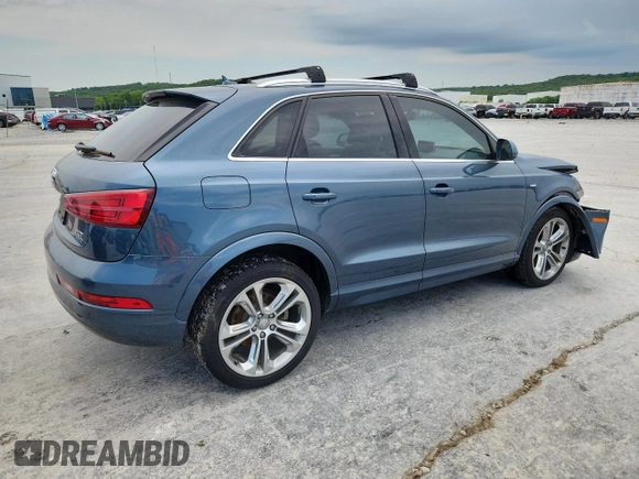 2018 Audi Q3 Premium Plus with VIN WA1JCCFS9JR014346, listed as a Copart auction lot 57994735 with 112,426 mi miles and Salvage title. Bid and sale history available at DreamBid. Image 3.