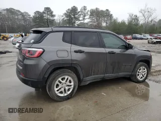 2018 Jeep Compass Sport with VIN 3C4NJCABXJT204510, listed as a Copart auction lot 44560695 with 100,927 mi miles and Salvage Title. Bid and sale history available at carsss.com. Image 3.