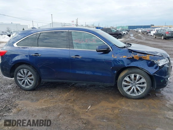 2015 Acura MDX Tech Pkg with VIN 5FRYD4H47FB002889, listed as a IAAI auction lot 41668025 with 96,781 mi miles. Bid and sale history available at carsss.com. Image 13.