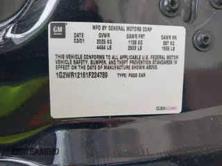 2001 Pontiac Grand Prix GTP z VIN 1G2WR12161F224789, wystawiony jako IAAI lot #42274536 z przebiegiem 125 098 mil mil oraz . Historia ofert i sprzedaży dostępna na DreamBid. Obrazek 9.