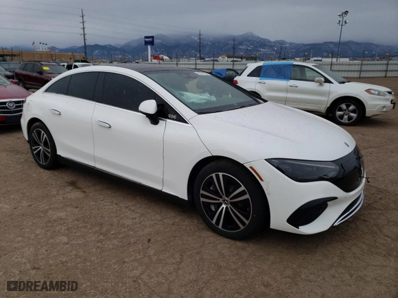 2023 Mercedes-Benz EQE with VIN W1KEG1CB2PF026245, listed as a Copart auction lot 47941284 with 0 mi miles and Salvage Title. Bid and sale history available at carsss.com. Image 4.