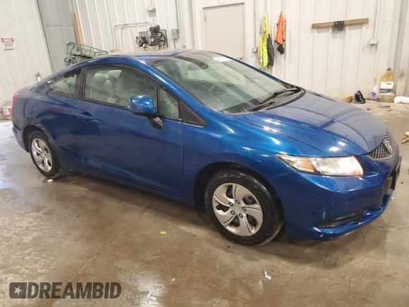 2013 Honda Civic Cpe LX with VIN 2HGFG3B56DH530265, listed as a Copart auction lot 46992175 with 107,178 mi miles and Salvage Title. Bid and sale history available at carsss.com. Image 4.