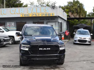 2021 Ram 1500 Laramie with VIN 1C6SRFJT0MN676538, listed as a Copart auction lot 43594275 with 90,414 mi miles and Salvage Title. Bid and sale history available at carsss.com. Image 1.