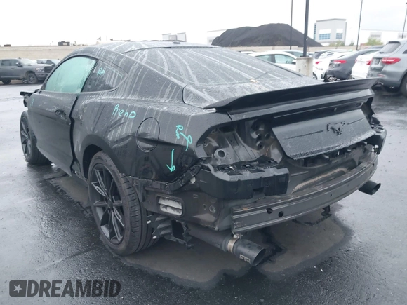 2019 Ford Mustang EcoBoost z VIN 1FA6P8TH2K5143582, wystawiony jako IAAI lot #42172259 z przebiegiem 53 614 mil mil oraz . Historia ofert i sprzedaży dostępna na DreamBid. Obrazek 3.