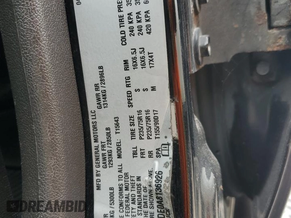 2010 GMC Canyon SLE1 with VIN 1GTJTCDE0A8136926, listed as a Copart auction lot 76193164 with 214,608 mi miles and Salvage title. Bid and sale history available at DreamBid. Image 13.