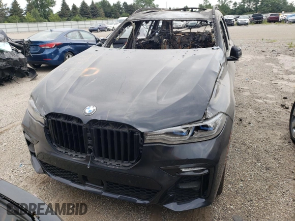 2022 BMW X7 M50i with VIN 5UXCX6C01N9K20496, listed as a Copart auction lot 57682904 with 0 mi miles and Non Repairable. Bid and sale history available at carsss.com. Image 5.