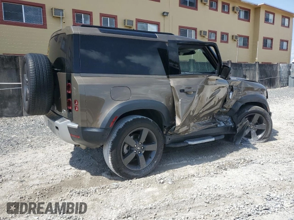 2023 Land Rover Defender S with VIN SALEJ6EX7P2237930, listed as a Copart auction lot 57584245 with 23,444 mi miles and Non repairable. Bid and sale history available at DreamBid. Image 3.