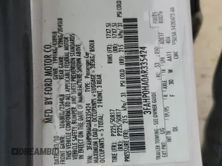 2010 Ford Fusion SE z VIN 3FAHP0HA0AR335424, wystawiony jako Copart lot #58853845 z przebiegiem 168 793 mil mil oraz Szkoda całkowita • Salvage title. Historia ofert i sprzedaży dostępna na DreamBid. Obrazek 12.