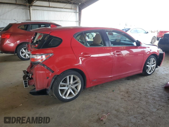 2014 Lexus CT 200h with VIN JTHKD5BH3E2178251, listed as a Copart auction lot 50968935 with 123,738 mi miles and Salvage Title. Bid and sale history available at DreamBid. Image 3.