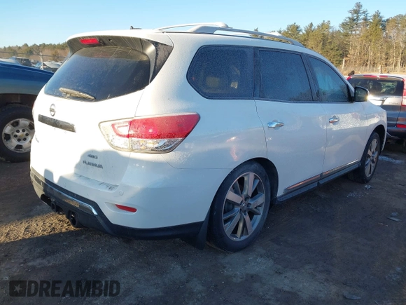 2013 Nissan Pathfinder SV with VIN 5N1AR2MM2DC635949, listed as a IAAI auction lot 41415060 with 90,809 mi miles. Bid and sale history available at carsss.com. Image 4.