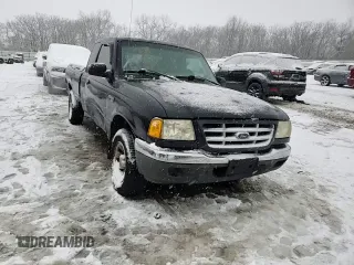 2001 Ford Ranger XLT Appearance with VIN 1FTYR14E11PA62827, listed as a Copart auction lot 87845045 with 142,748 mi miles and Salvage Title. Bid and sale history available at DreamBid. Image 10.