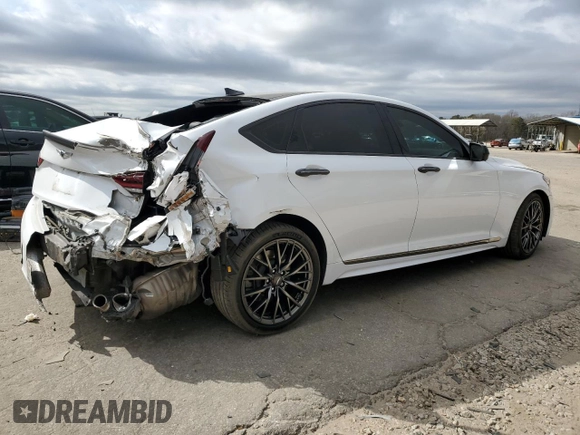 2019 Genesis G80 3.3T Sport with VIN KMHGN4JB0KU295809, listed as a Copart auction lot 47528785 with 85,173 mi miles and Salvage Title. Bid and sale history available at carsss.com. Image 3.