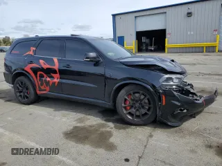 2021 Dodge Durango SRT Hellcat with VIN 1C4SDJH98MC689327, listed as a Copart auction lot 52169015 with 53,009 mi miles and Salvage title. Bid and sale history available at DreamBid. Image 4.