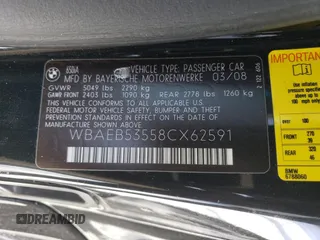 2008 BMW 6 Series 650i with VIN WBAEB53558CX62591, listed as a Copart auction lot 89364965 with 102,347 mi miles and Salvage Title. Bid and sale history available at carsss.com. Image 12.