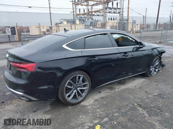 2023 Audi A5 Sportback S line Premium Plus with VIN WAUFACF57PA038841, listed as a IAAI auction lot 41507457 with 1 mi miles. Bid and sale history available at carsss.com. Image 4.
