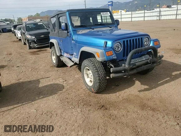 2003 Jeep Wrangler Sport with VIN 1J4FA49S53P350281, listed as a Copart auction lot 56634005 with 158,974 mi miles and Salvage title. Bid and sale history available at DreamBid. Image 13.