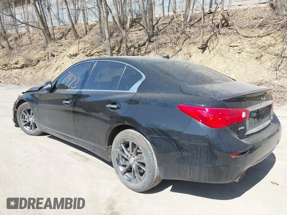 2015 Infiniti Q50 Premium with VIN JN1BV7AR2FM420542, listed as a IAAI auction lot 41787473 with 83,955 mi miles. Bid and sale history available at carsss.com. Image 3.