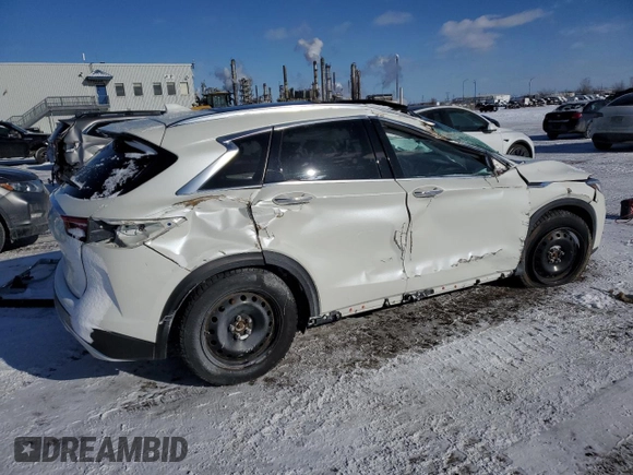 2020 Infiniti QX50 Luxe with VIN 3PCAJ5M33LF114454, listed as a Copart auction lot 42138825 with 83,663 mi miles and Non repairable. Bid and sale history available at DreamBid. Image 3.