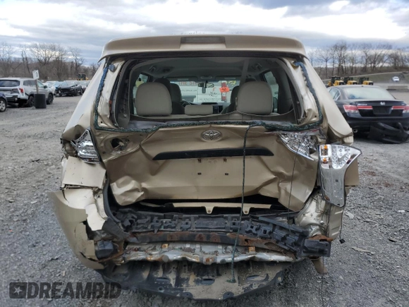 2012 Toyota Sienna with VIN 5TDZK3DC1CS260416, listed as a Copart auction lot 52860155 with 140,714 mi miles and Salvage Title. Bid and sale history available at carsss.com. Image 6.
