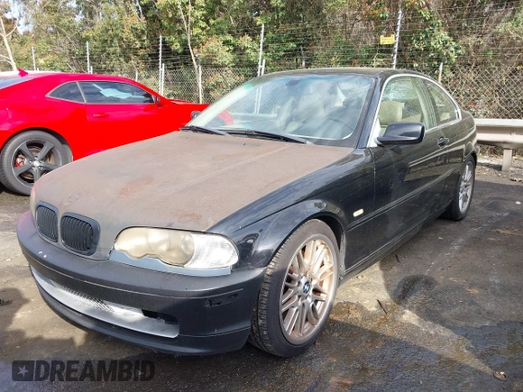 2003 BMW 3 Series 330Ci with VIN WBABN53423PH02242, listed as a IAAI auction lot 41851138 with 172,522 mi miles and . Bid and sale history available at DreamBid. Image 2.